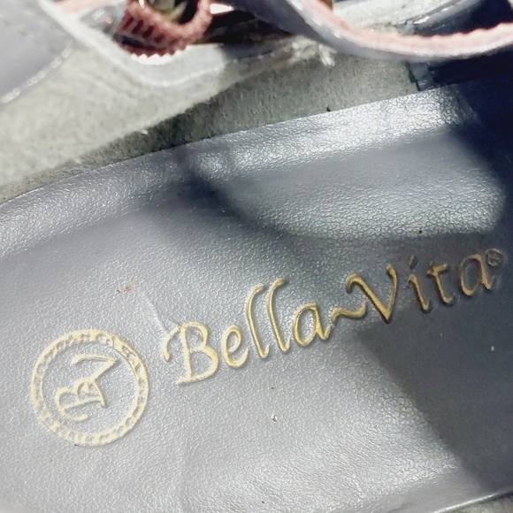 Bella Vita Women's Raine Grey Brown Buckle Straps Slip On Ankle Boots I702 - Picture 8 of 11